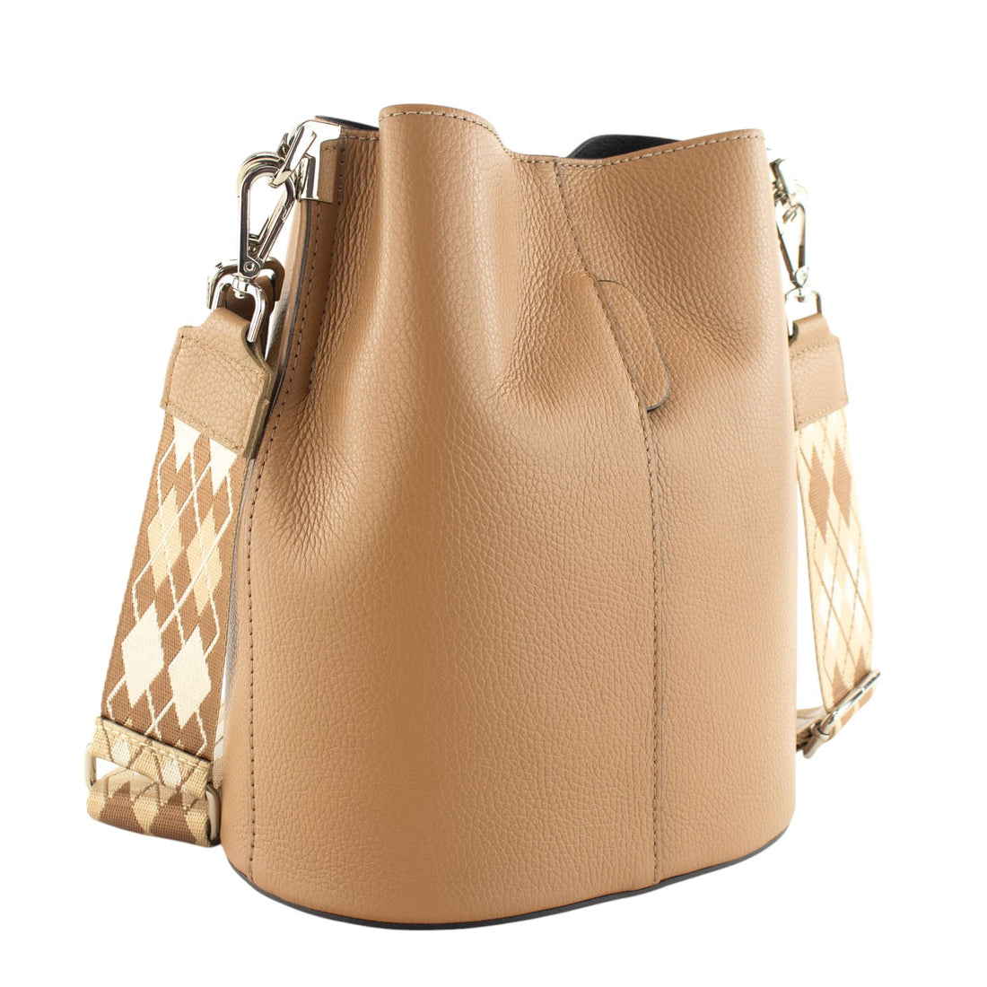 Bandolera Piel Pregato Secchio Moka - KimondoShop