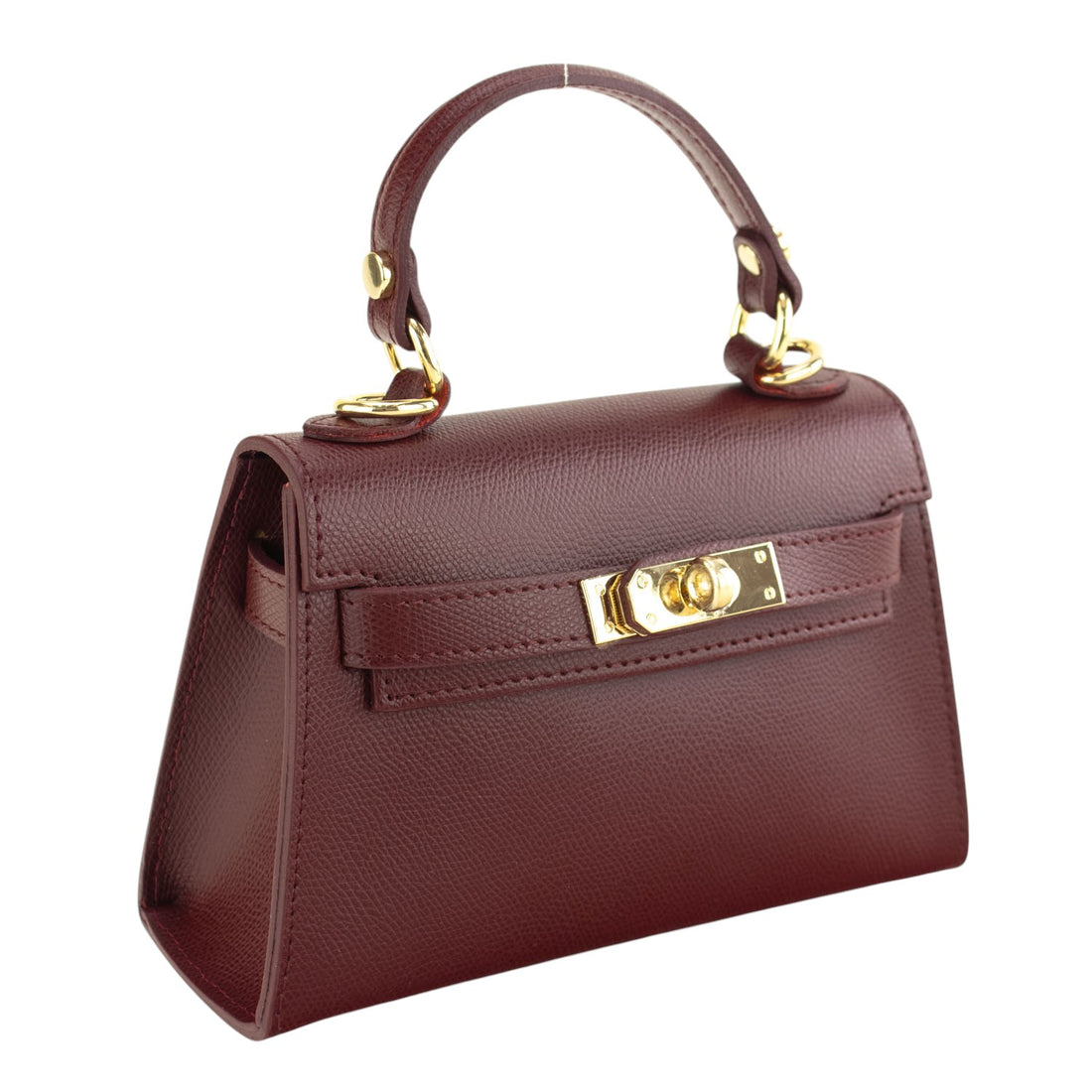 Bolso en Piel Pregato mini Latenza Burdeos - KimondoShop