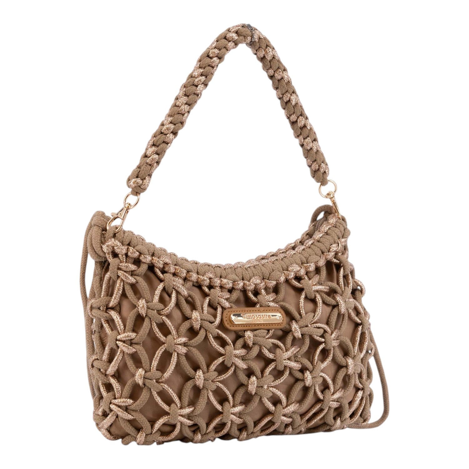 Bandolera pequeña Anete Simosastre Camel - KimondoShop