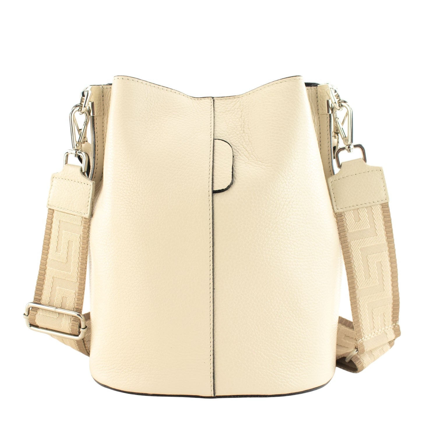 Bandolera Piel Pregato Secchio Beige - KimondoShop
