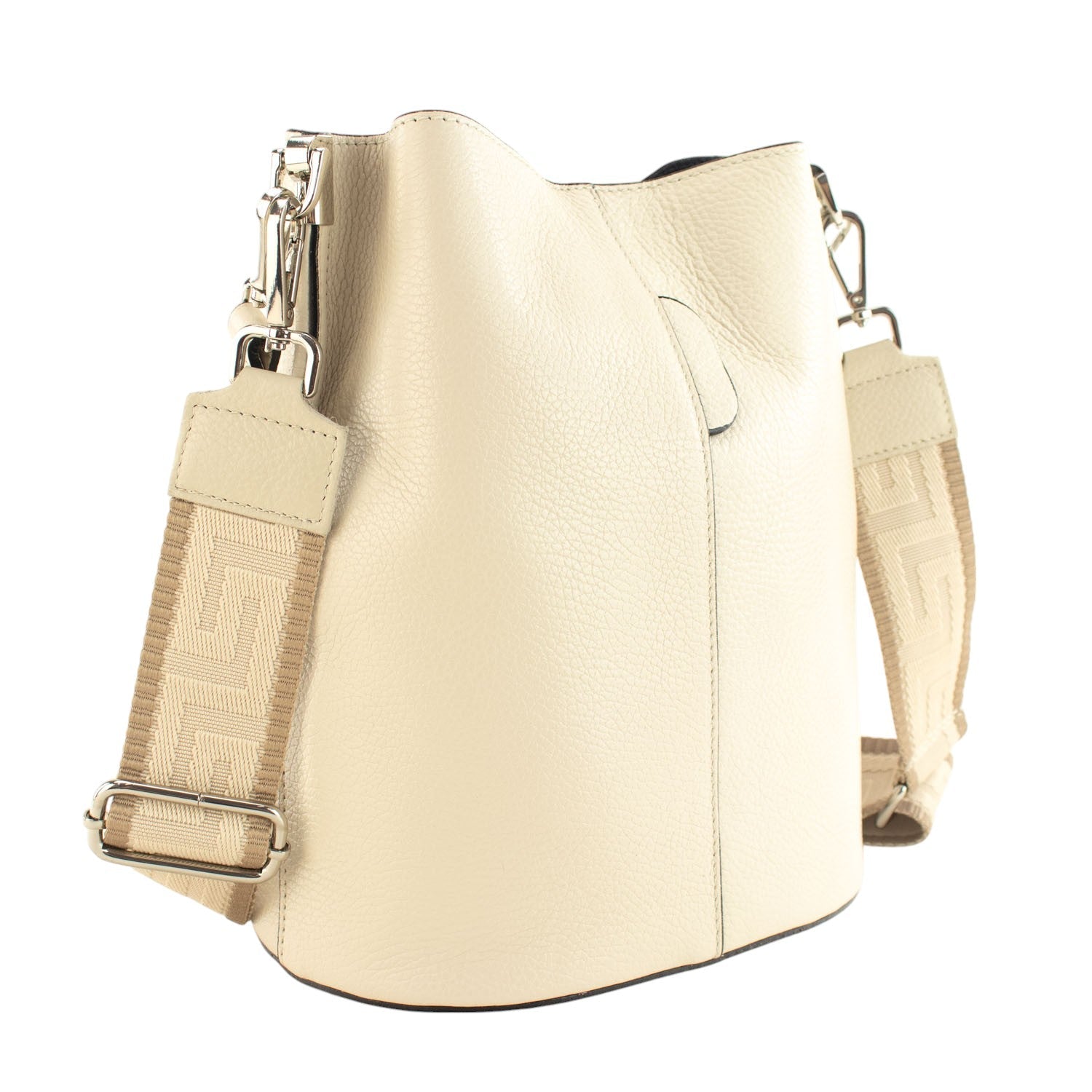 Bandolera Piel Pregato Secchio Beige - KimondoShop