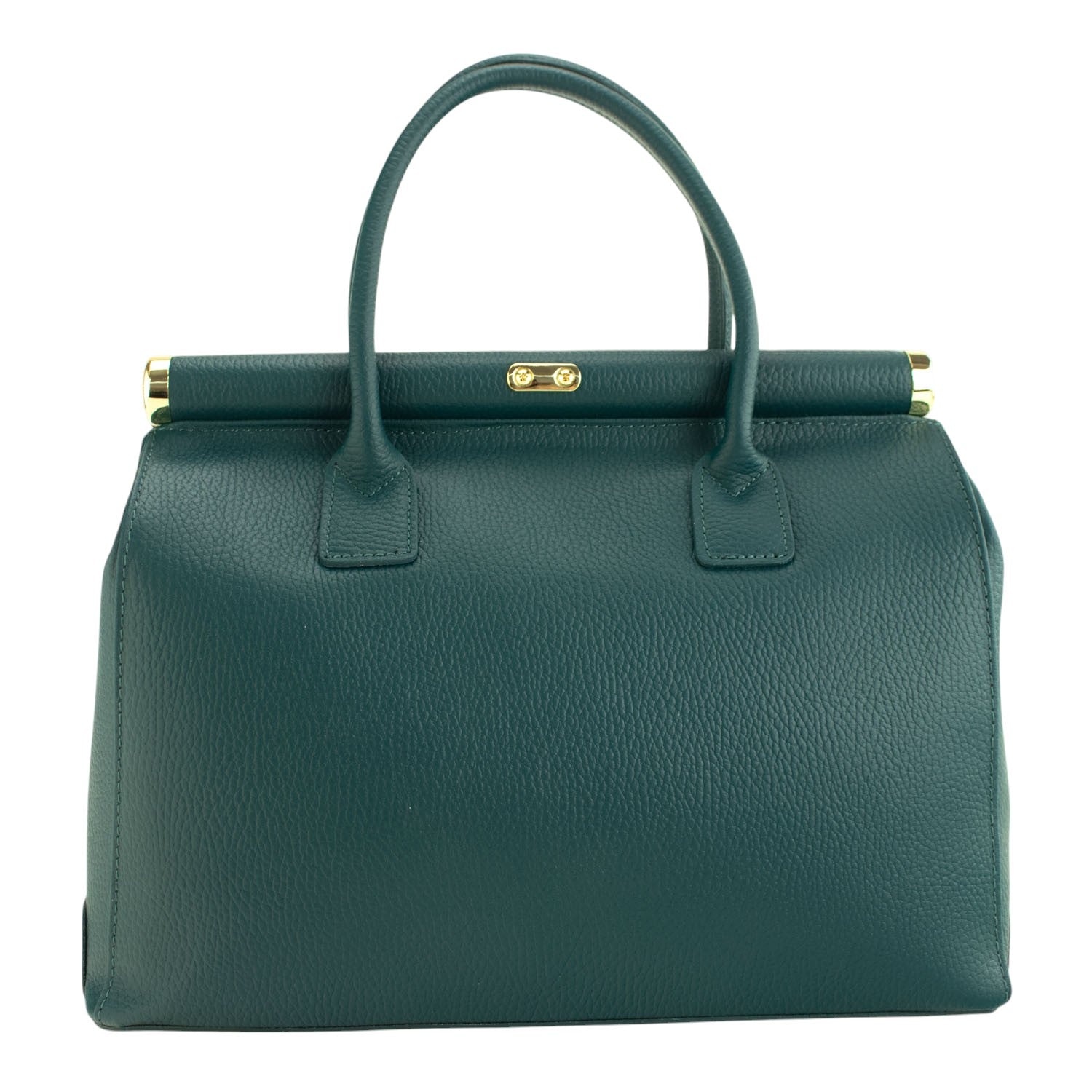 Bolso de mano en Piel Pregato Classic Petróleo - KimondoShop