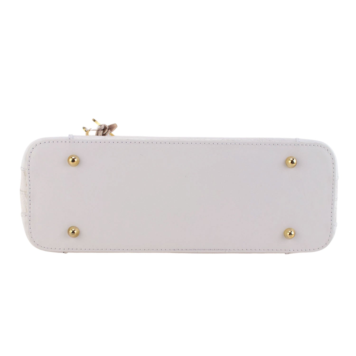 Bolso en piel Pregato Eleganza Grabado Blanco - KimondoShop