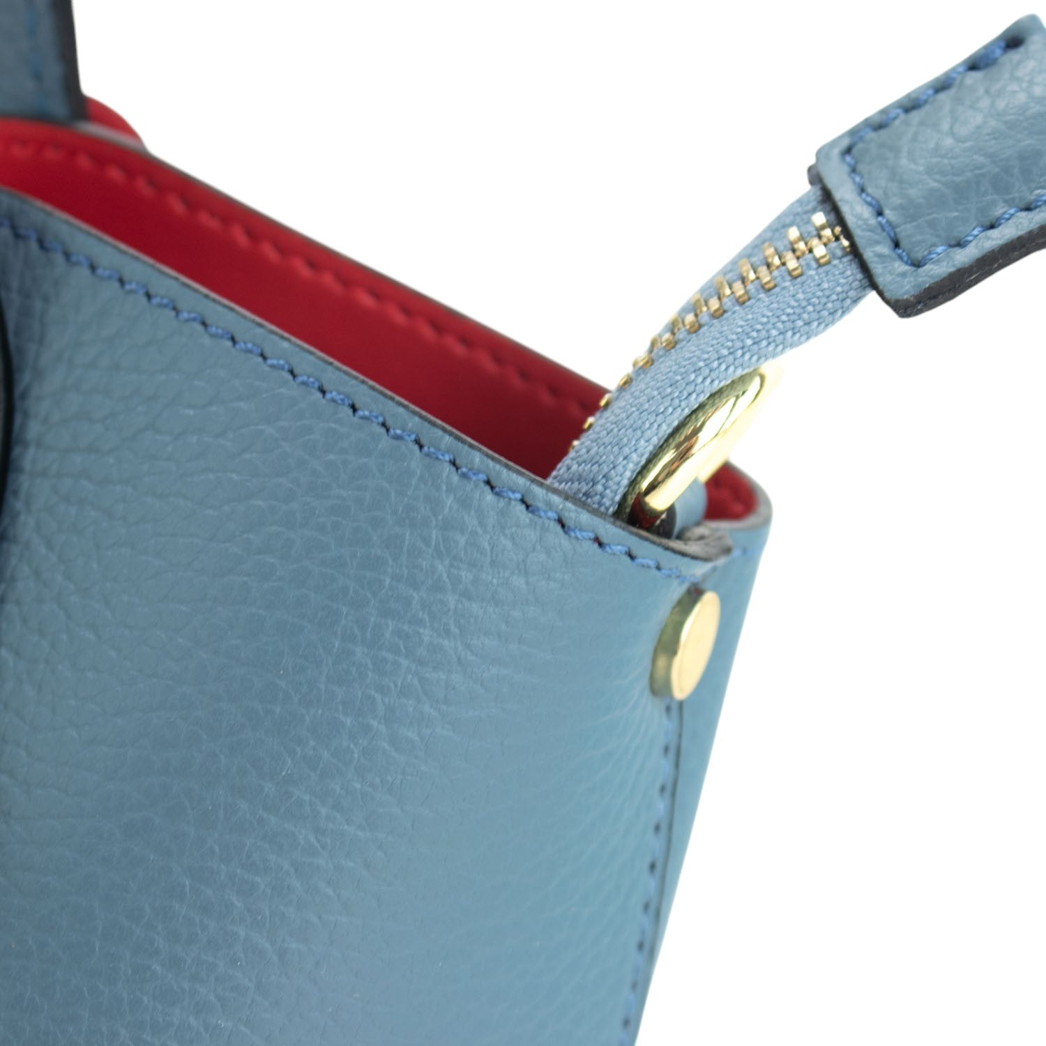 Bolso en Piel Pregato Piccolo Azul jeans - KimondoShop