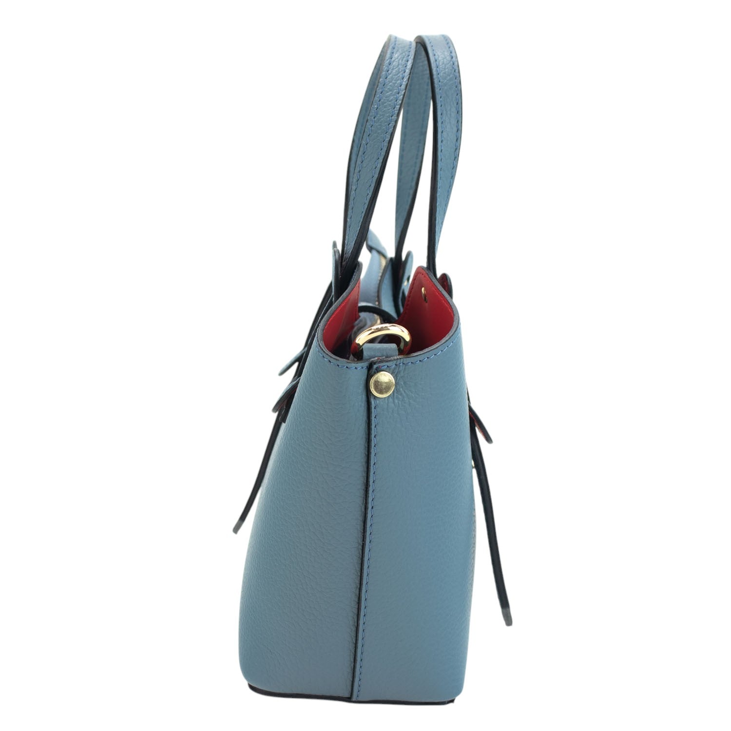 Bolso en Piel Pregato Piccolo Azul jeans - KimondoShop