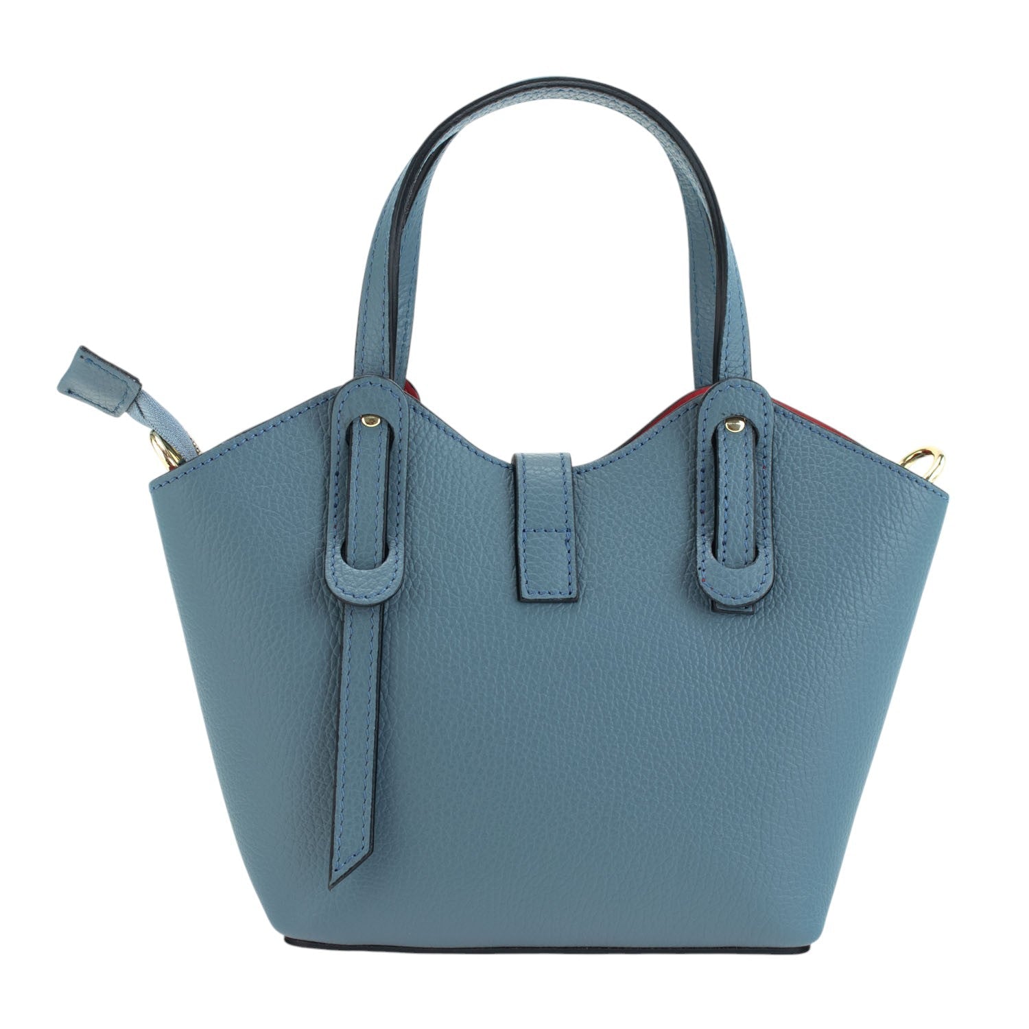 Bolso en Piel Pregato Piccolo Azul jeans - KimondoShop