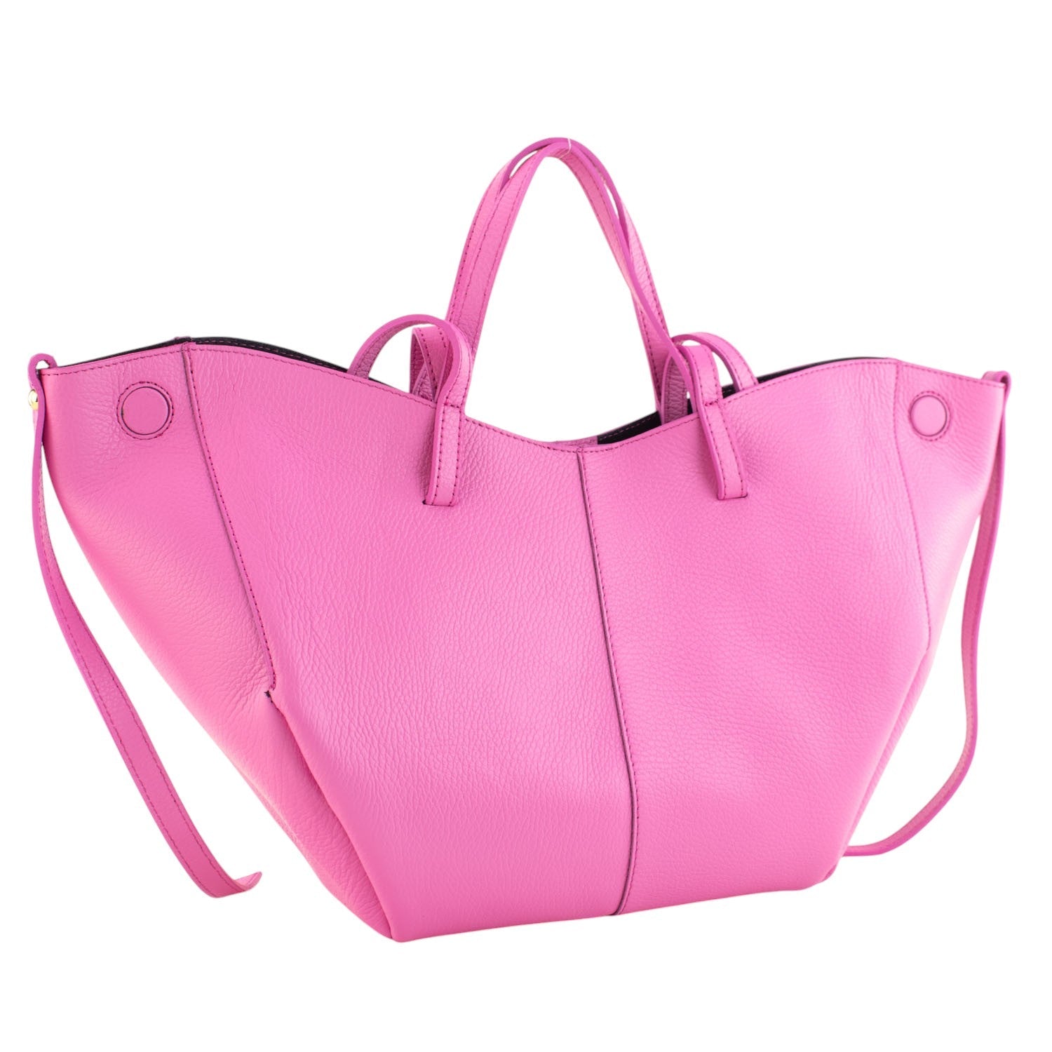 Bolso shopper Piel Pregato Venetto Soft Rosa chicle - KimondoShop