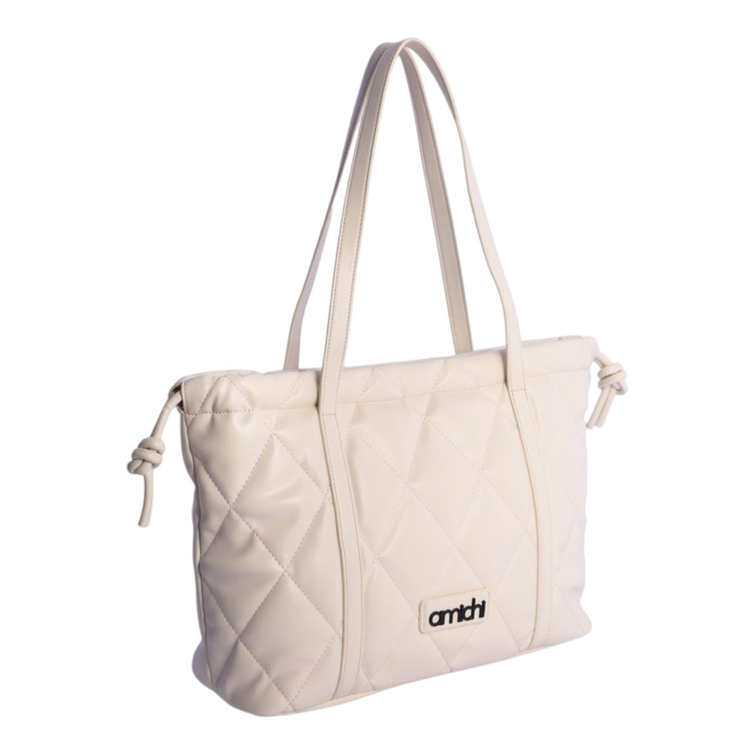 Bolso shopping Amichi Loom Marfil - KimondoShop