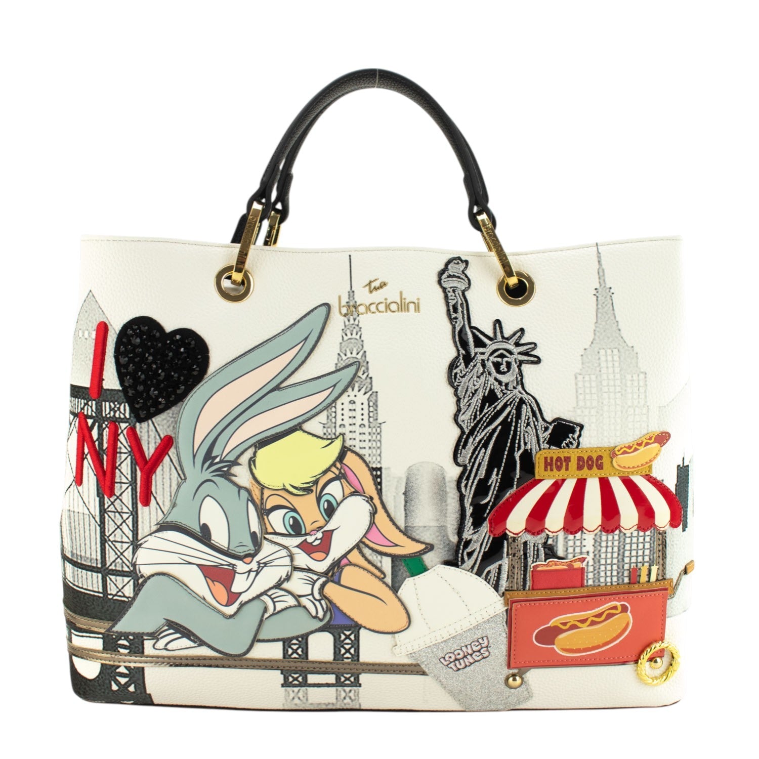 Bolso tote Braccialini Looney Tunes Bugs Bunny & Lola Bunny - New York - KimondoShop