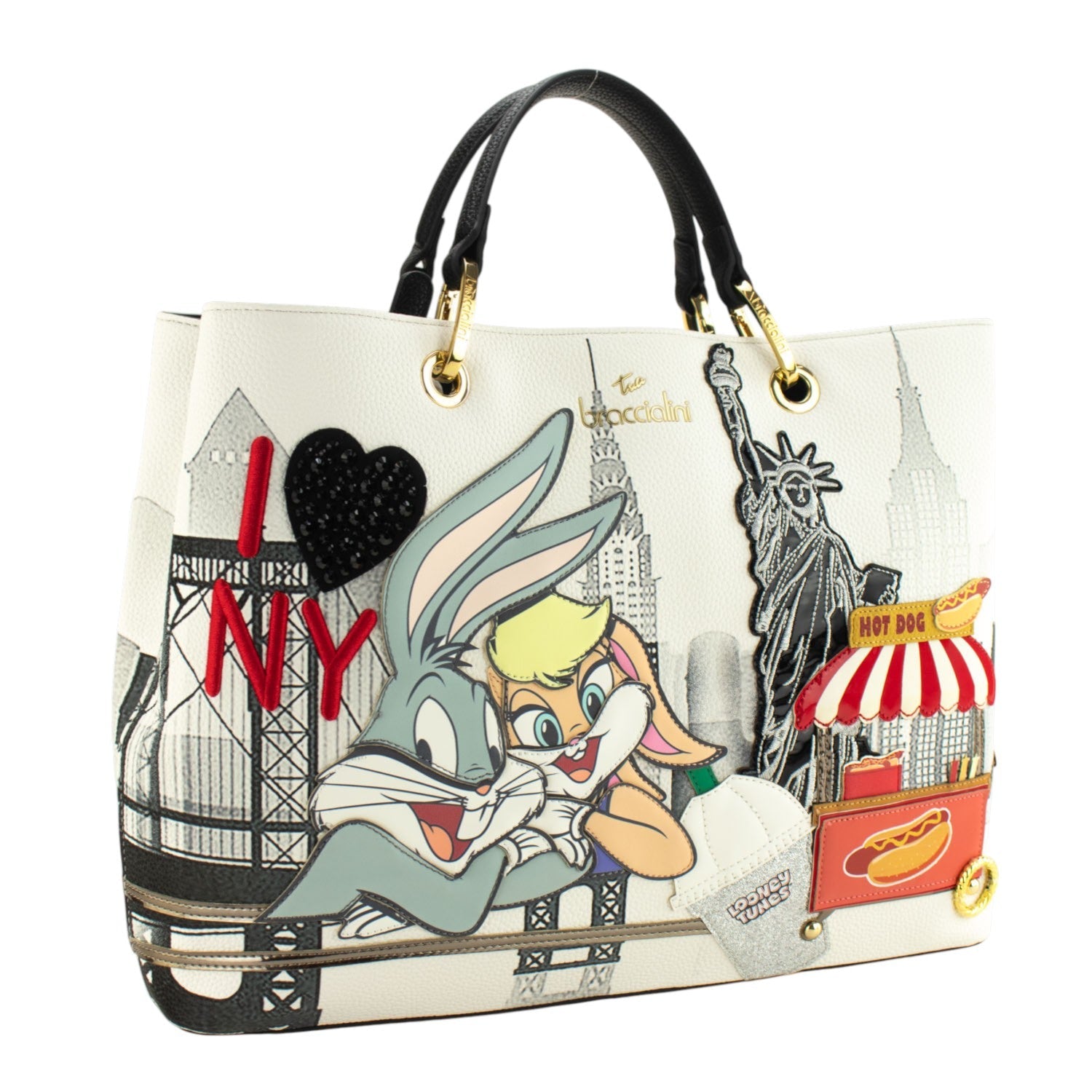 Bolso tote Braccialini Looney Tunes Bugs Bunny & Lola Bunny - New York - KimondoShop