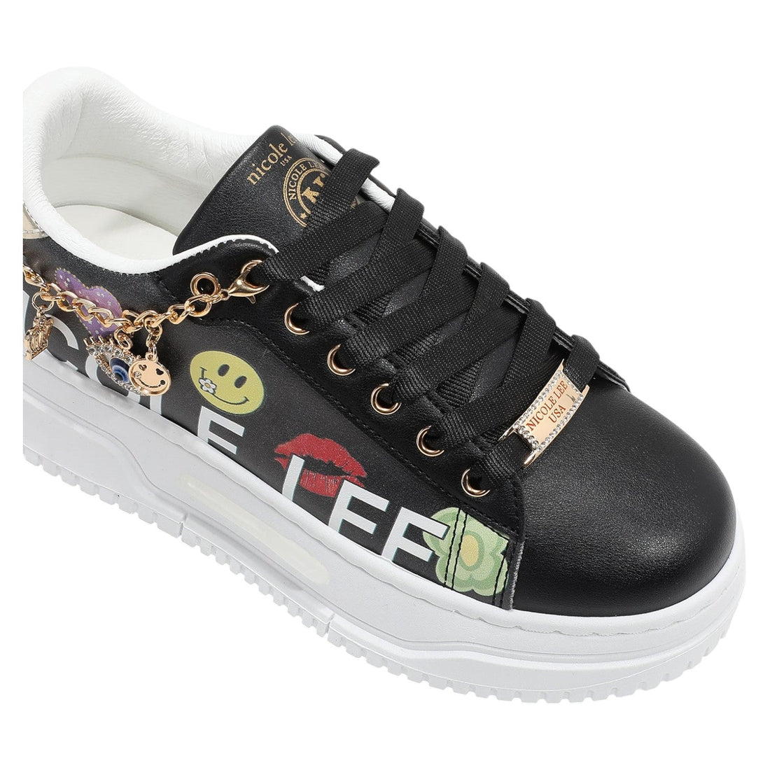 Deportivas Nicole Lee Fashion Charm Black - KimondoShop