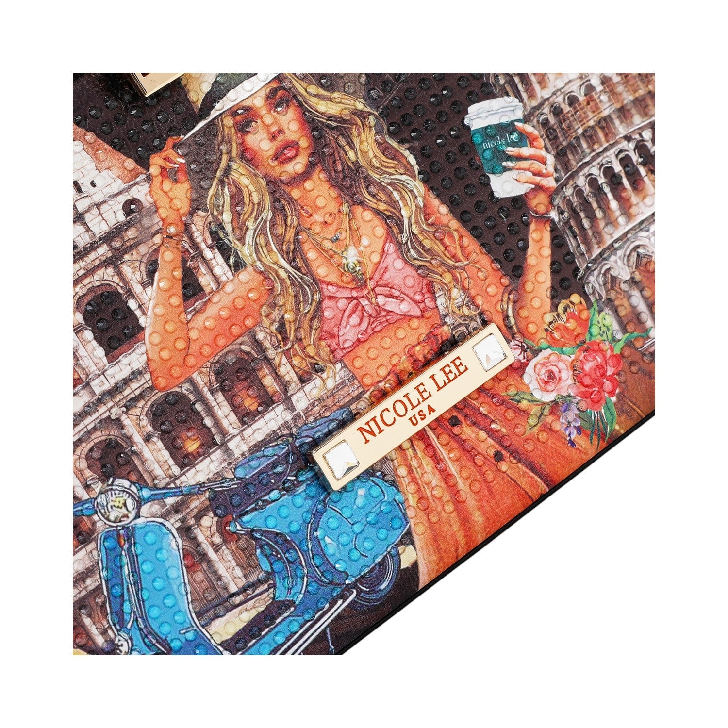 Joyero grande con pedrería Nicole lee Martha Travels Italy - KimondoShop