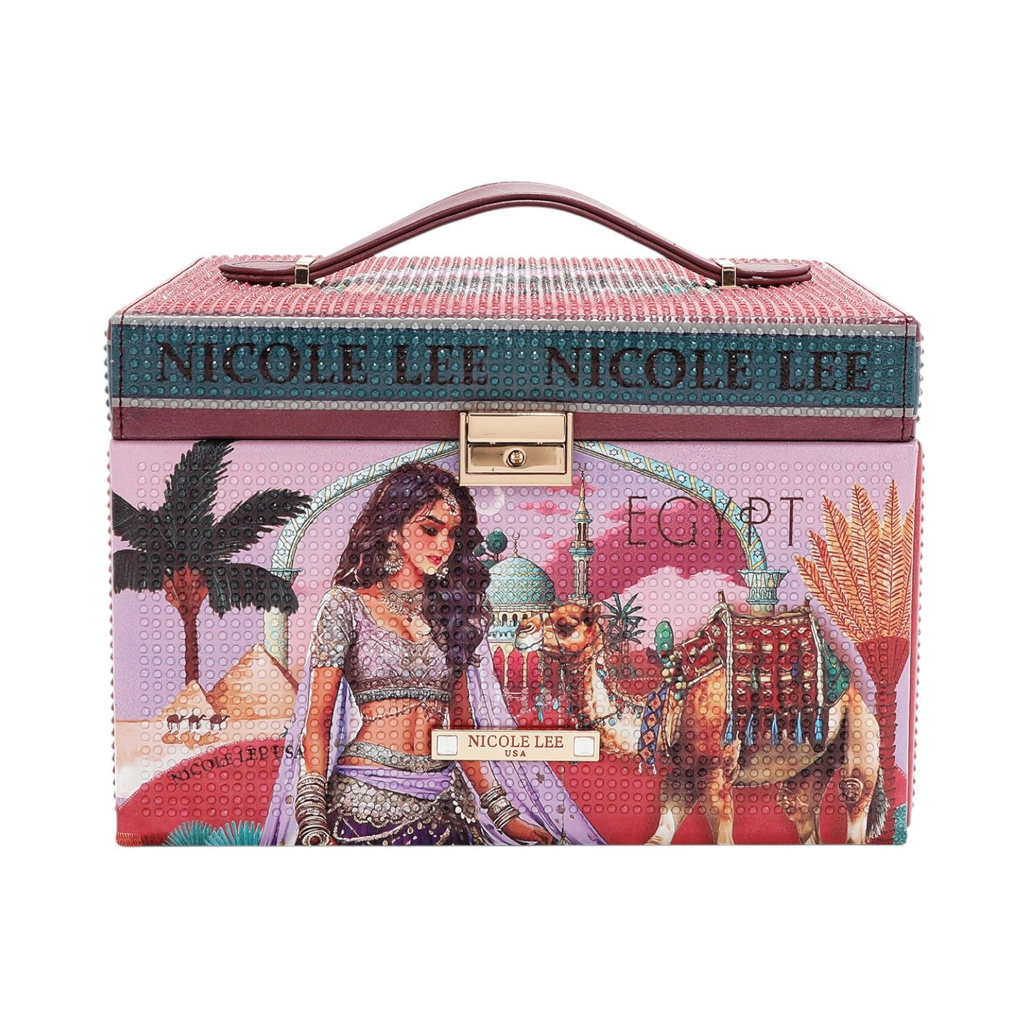 Joyero grande con pedrería Nicole lee Queen Cleopatra - KimondoShop