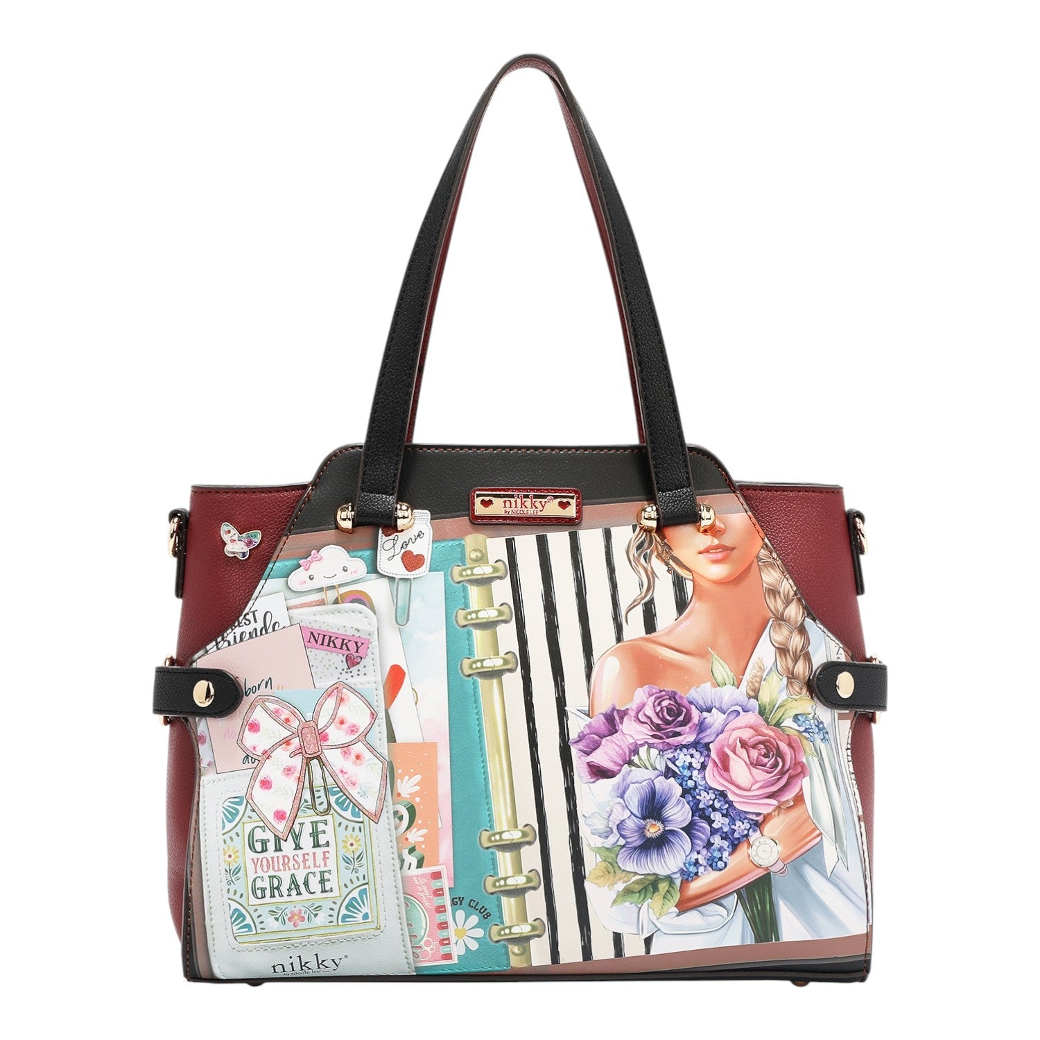 Set 3 piezas bolso shopper, bolso y billetero Nikky Nostalgia - KimondoShop