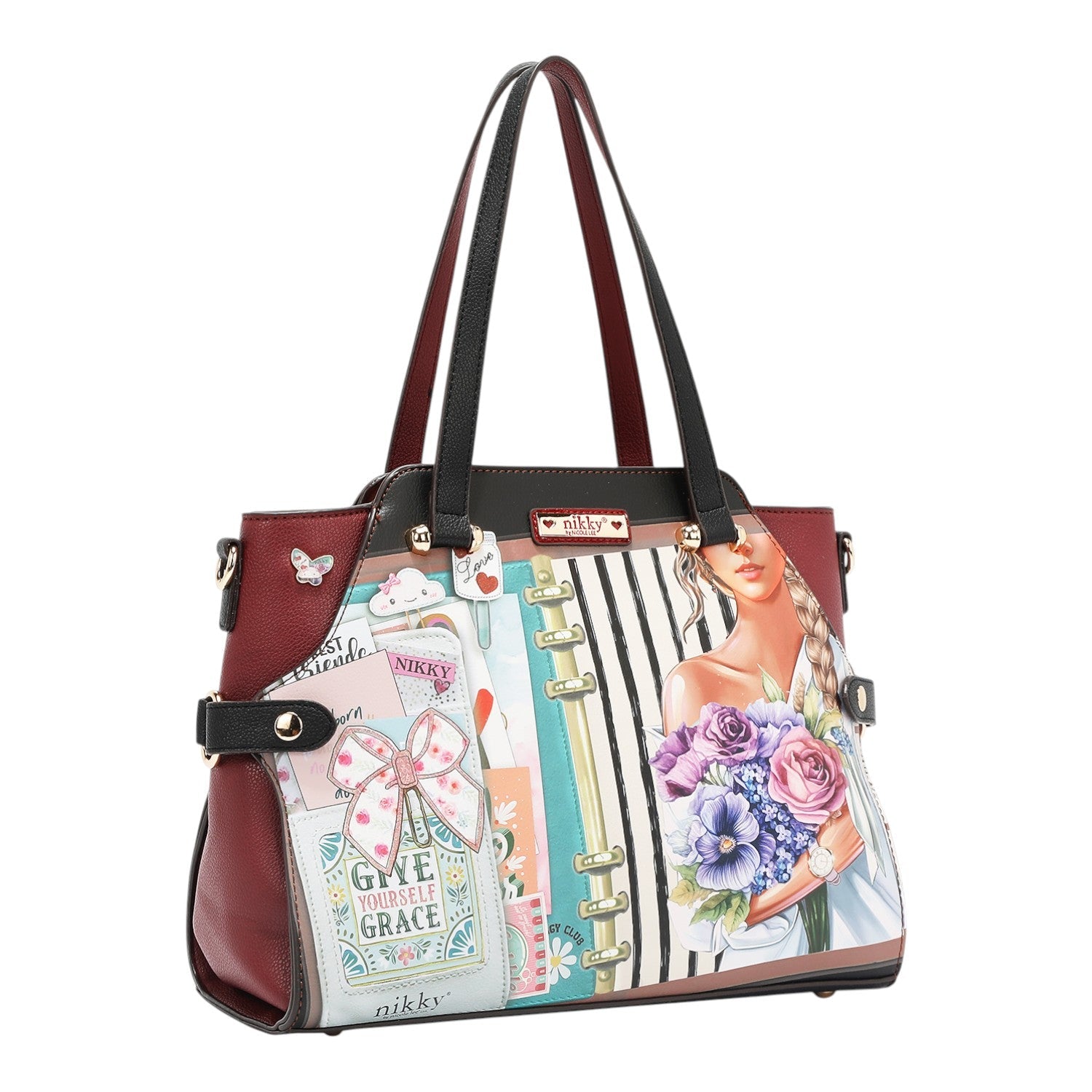 Set 3 piezas bolso shopper, bolso y billetero Nikky Nostalgia - KimondoShop