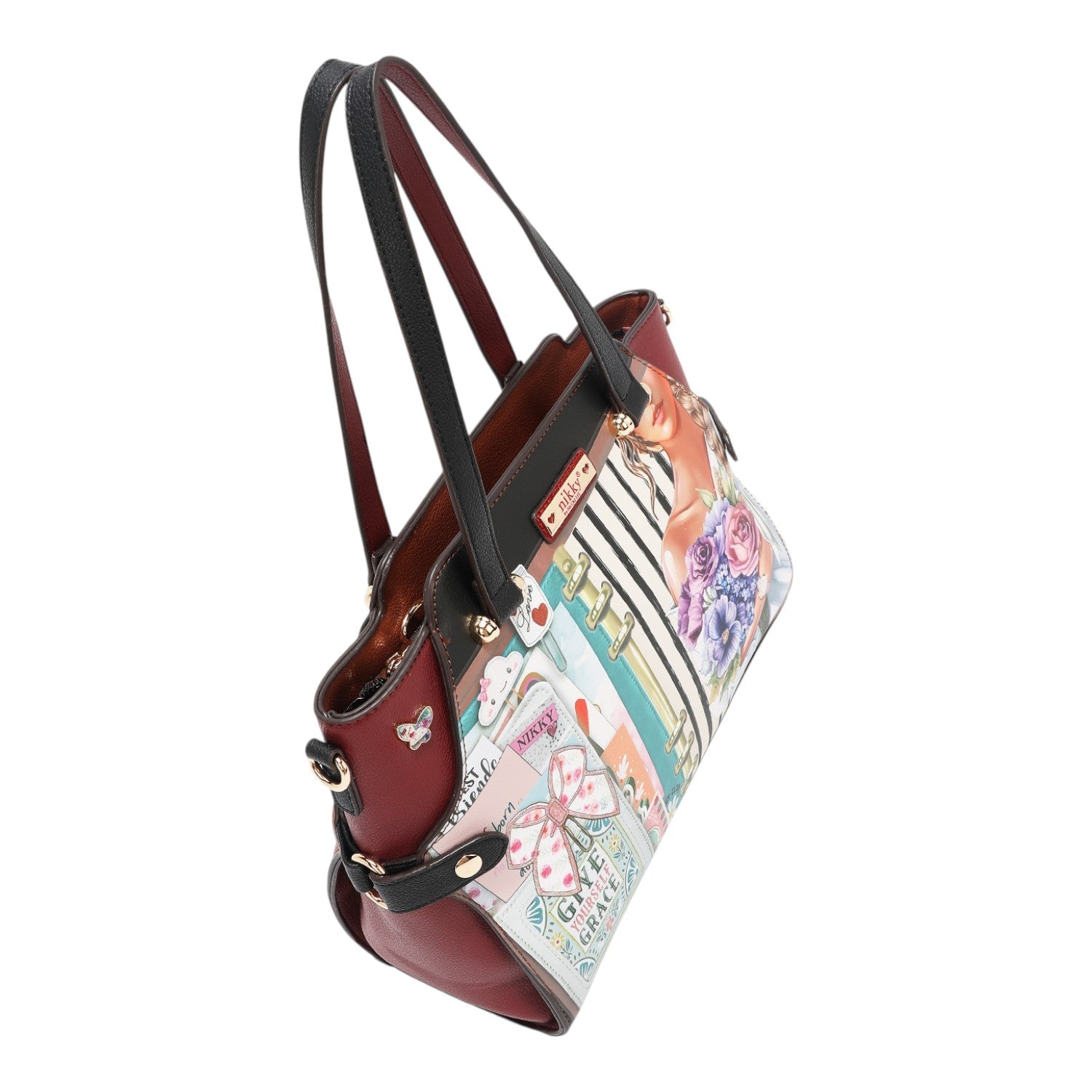 Set 3 piezas bolso shopper, bolso y billetero Nikky Nostalgia - KimondoShop
