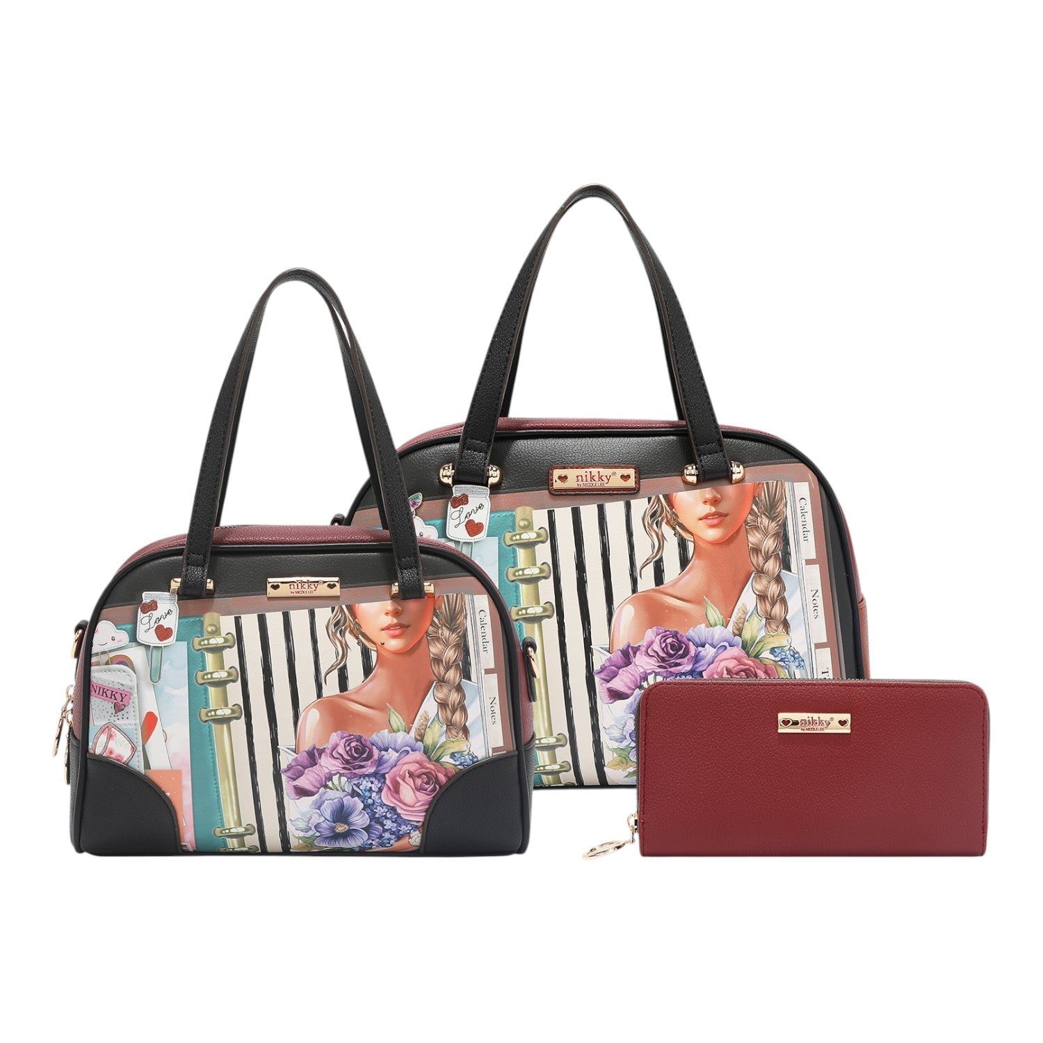 Set 3 piezas bolsos y billetero Nikky Nostalgia - KimondoShop