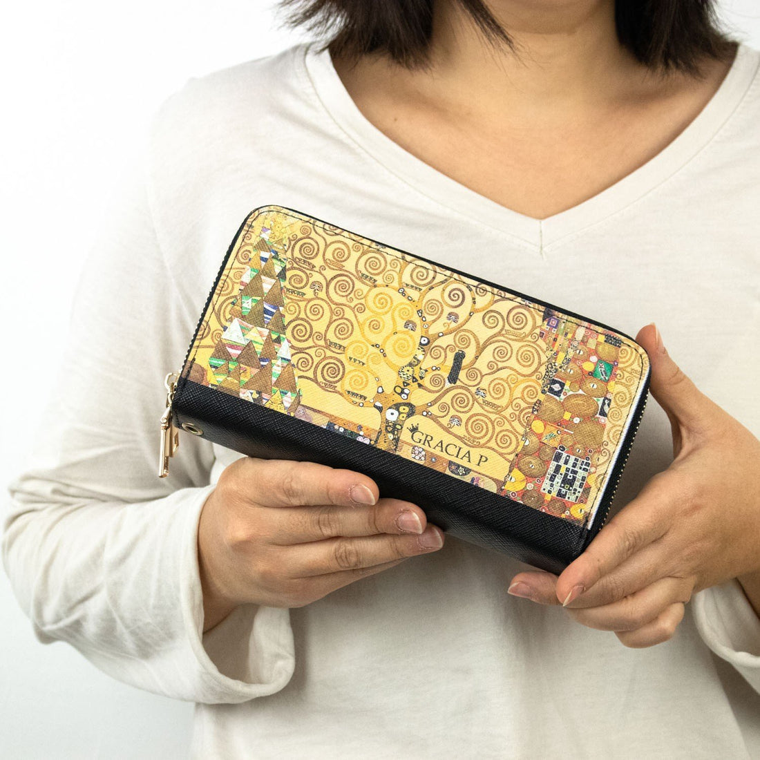 Billetero doble Angi Gracia P Albero della Vita di Klimt