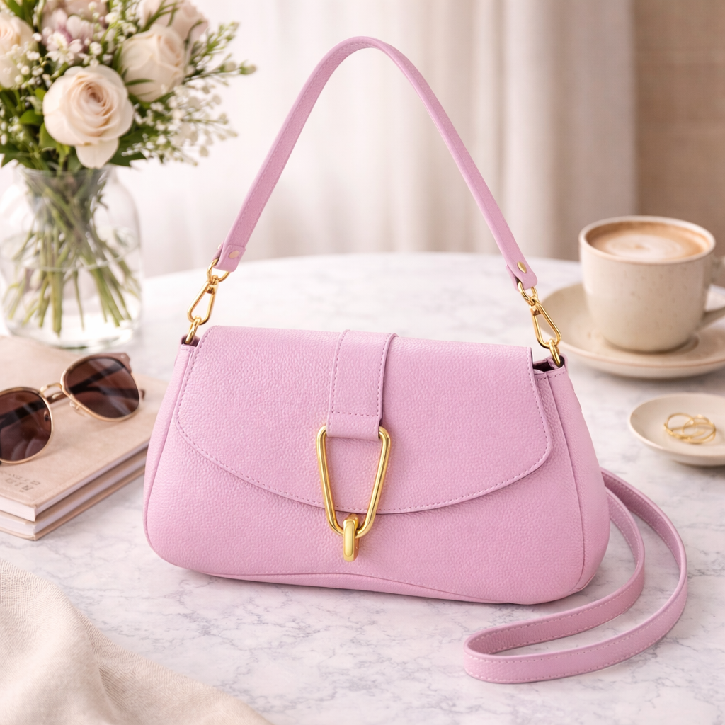 Bolso en Piel Pregato Arezzo Rosa claro