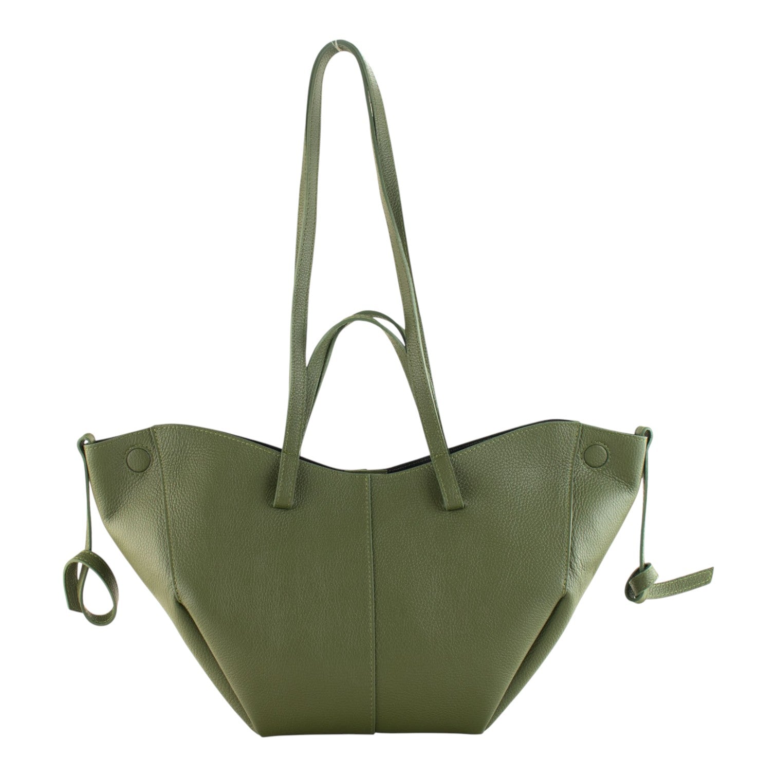 Bolso shopper Piel Pregato Venetto Verde oliva Soft