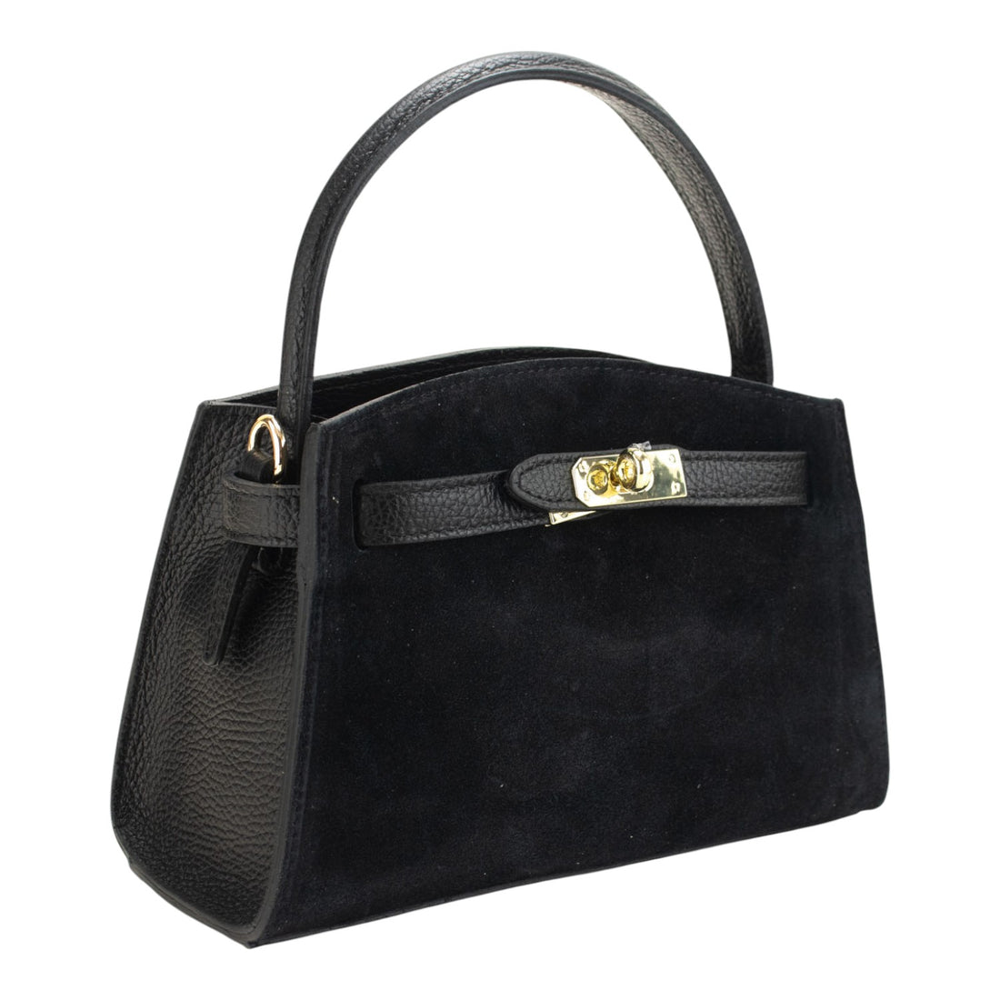 Bolso de mano en piel Pregato Nuit Ante Negro