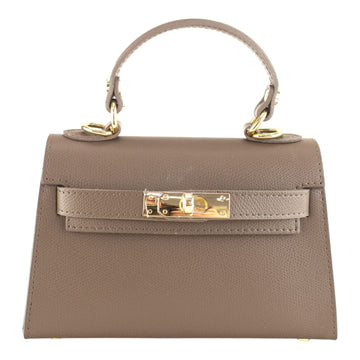 Bolso en Piel Pregato mini Taupe oscuro
