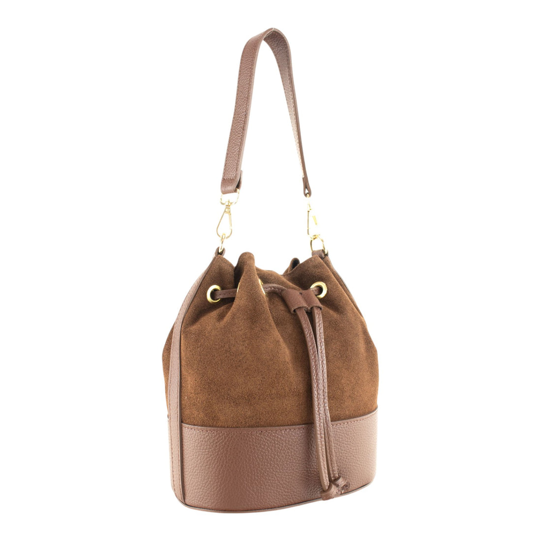 Bolso bombonera en Piel Pregato Ayra Ante Cuero