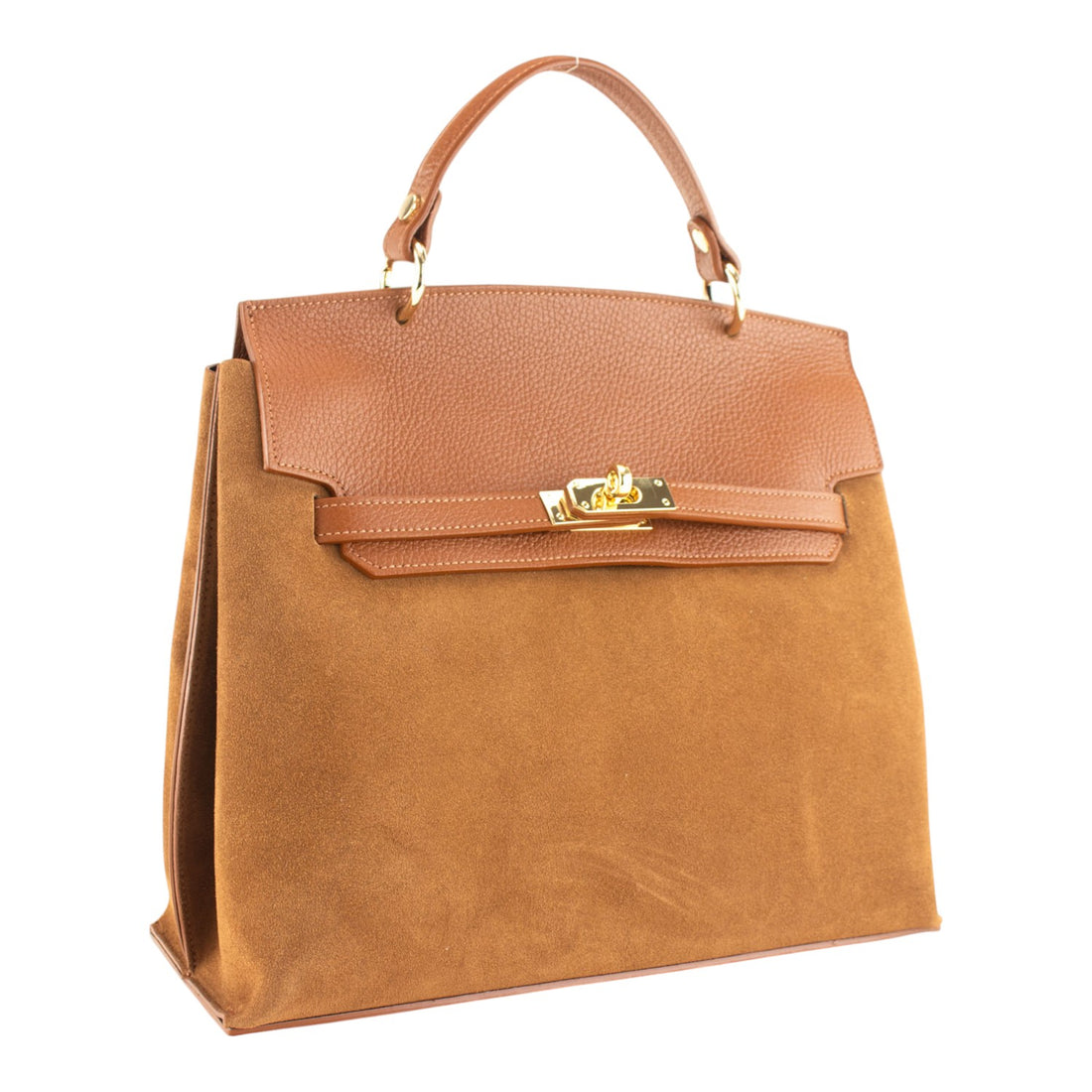 Bolso en Piel Pregato Nobile Ante Camel