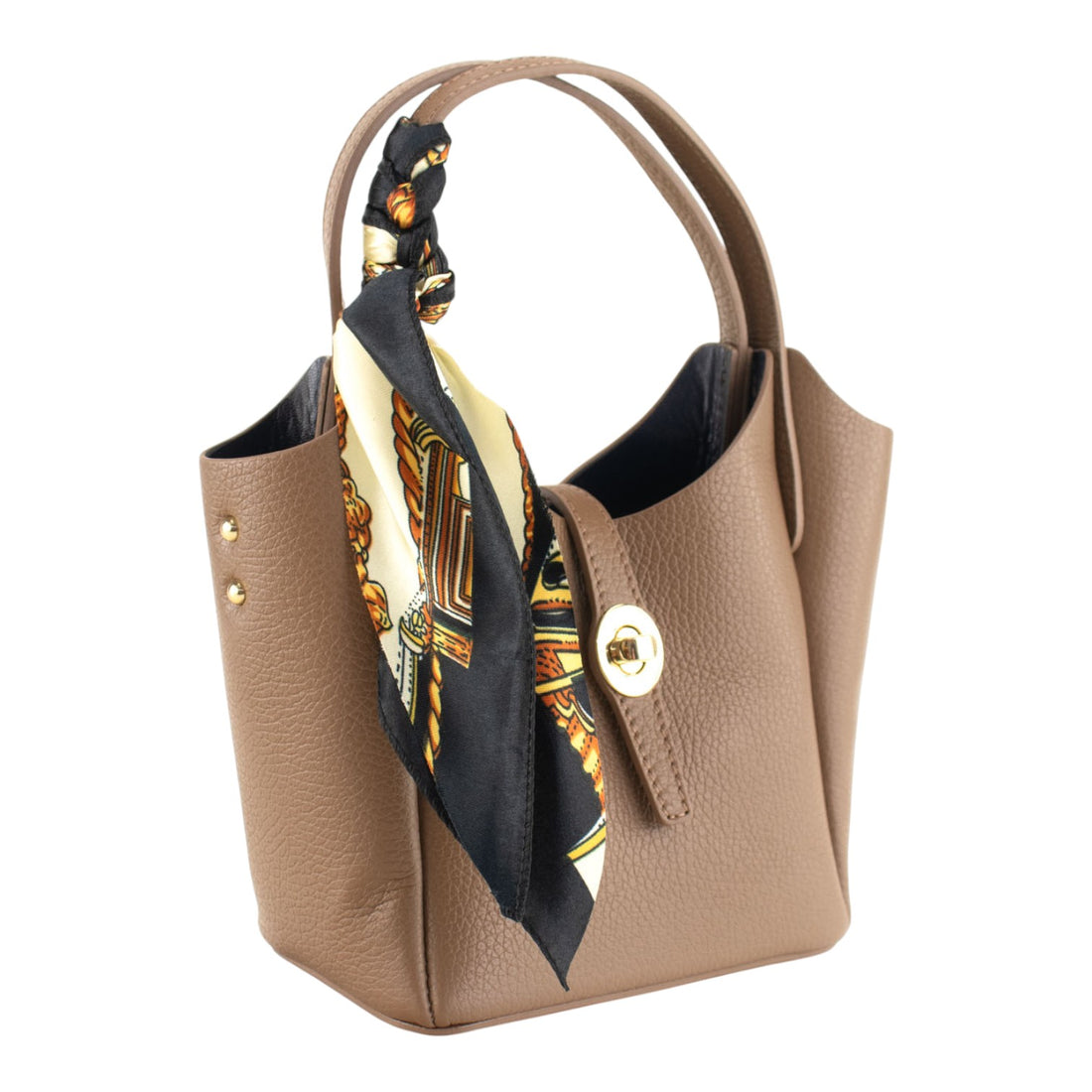 Bolso de Piel Pregato Carina Camel