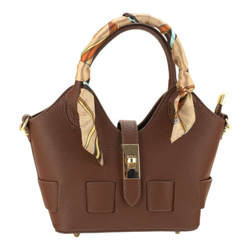 Bolso en Piel Pregato Piccolo tape Marrón