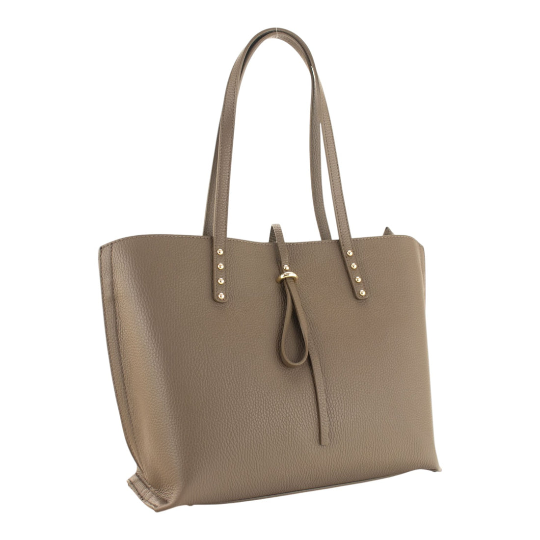 Bolso Shopper en Piel Pregato Loggia Taupe