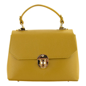 Bolso en Piel Pregato Carezza Mostaza