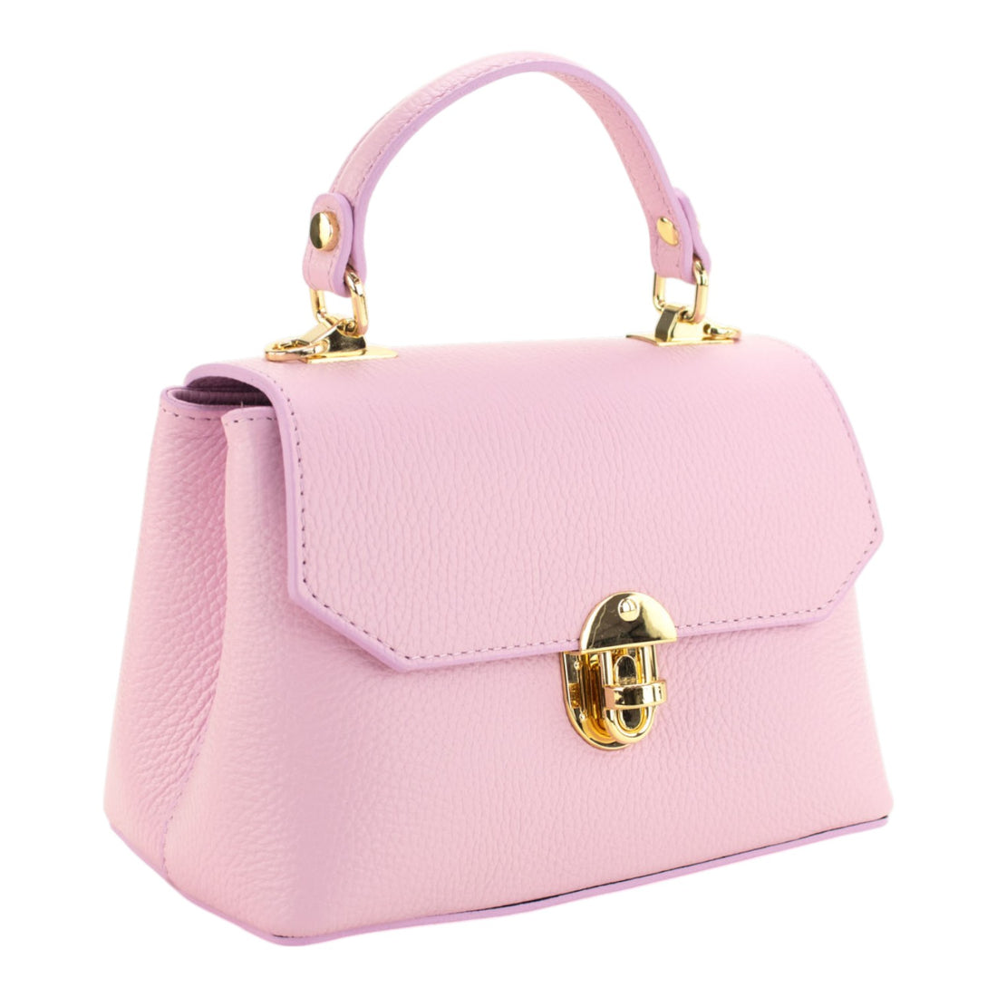 Bolso en Piel Pregato Carezza Rosa claro