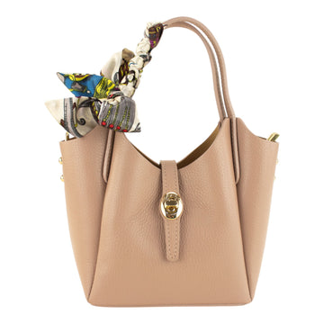 Bolso de Piel Pregato Carina Nude