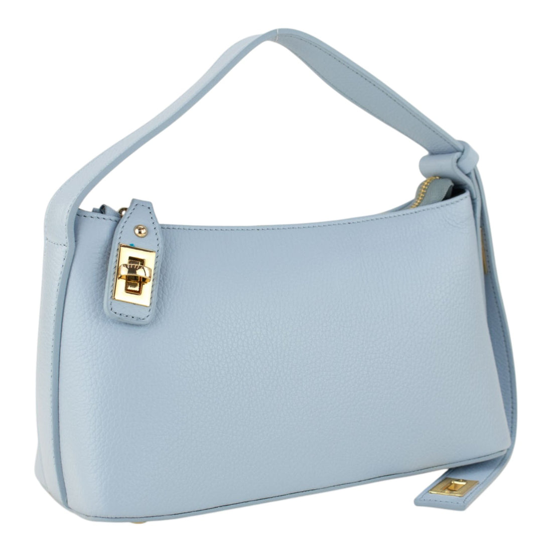 Bolso en Piel Pregato Isabella Azul cielo
