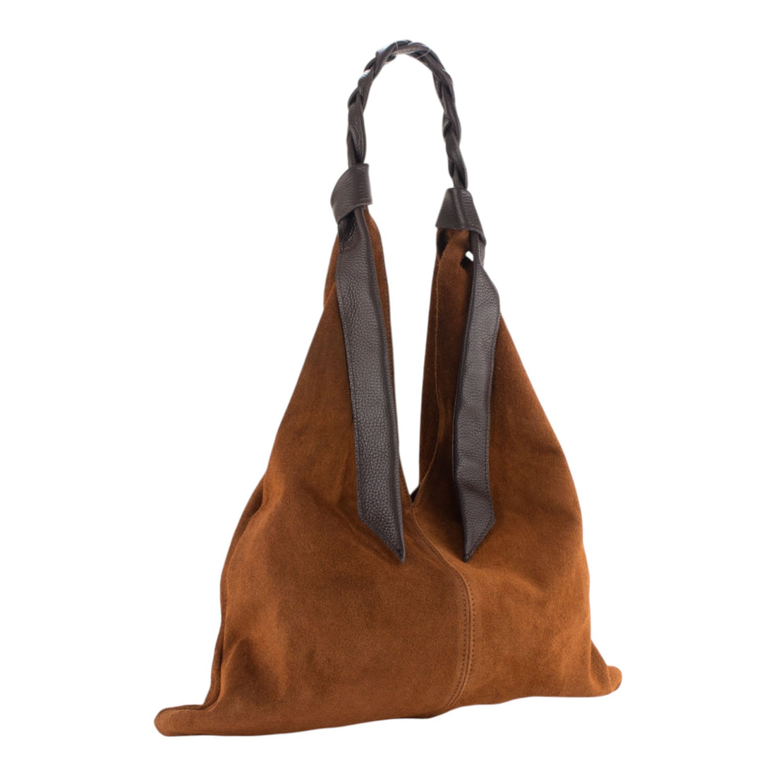 Bolso hobo en Piel Pregato Tressia Camel