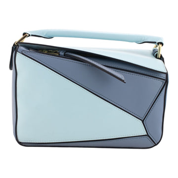 Bolso de Piel Pregato Modena Azul Bicolor