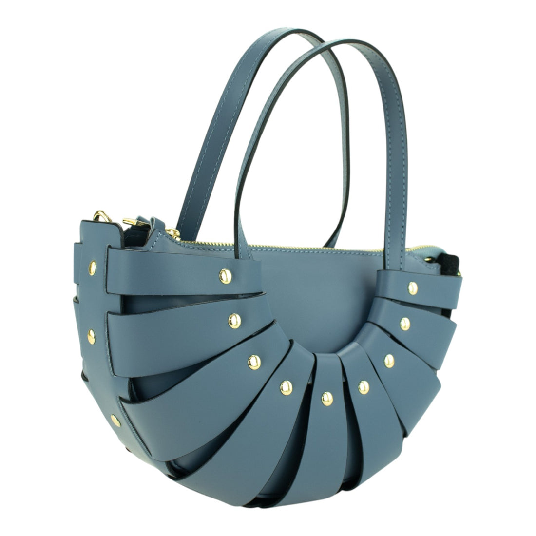 Bolso en Piel Pregato Riviera Azul Jeans
