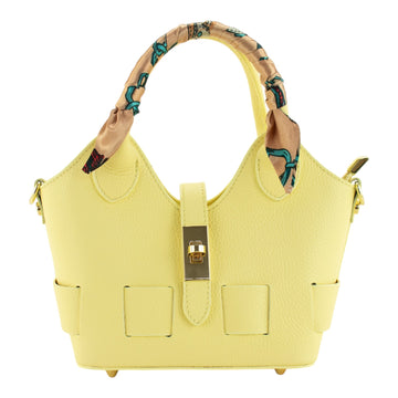 Bolso en Piel Pregato Piccolo tape Mantequilla