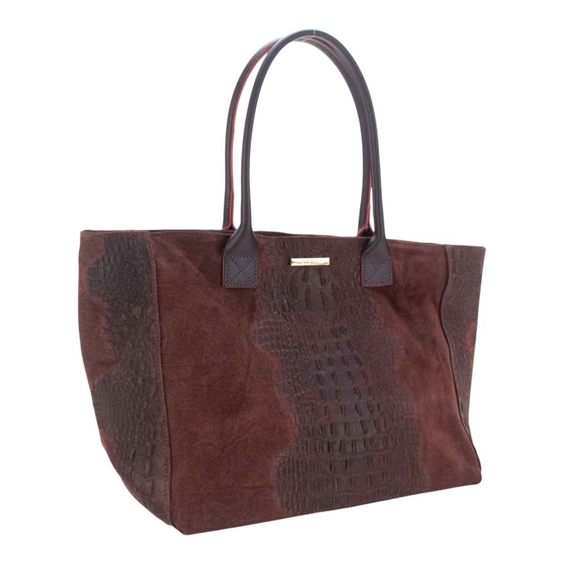 Bolso Shopper de Piel Pregato Velaria Burdeos