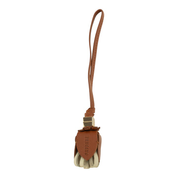 Charm para bolso Pregato Flor bicolor Cuero y Beige