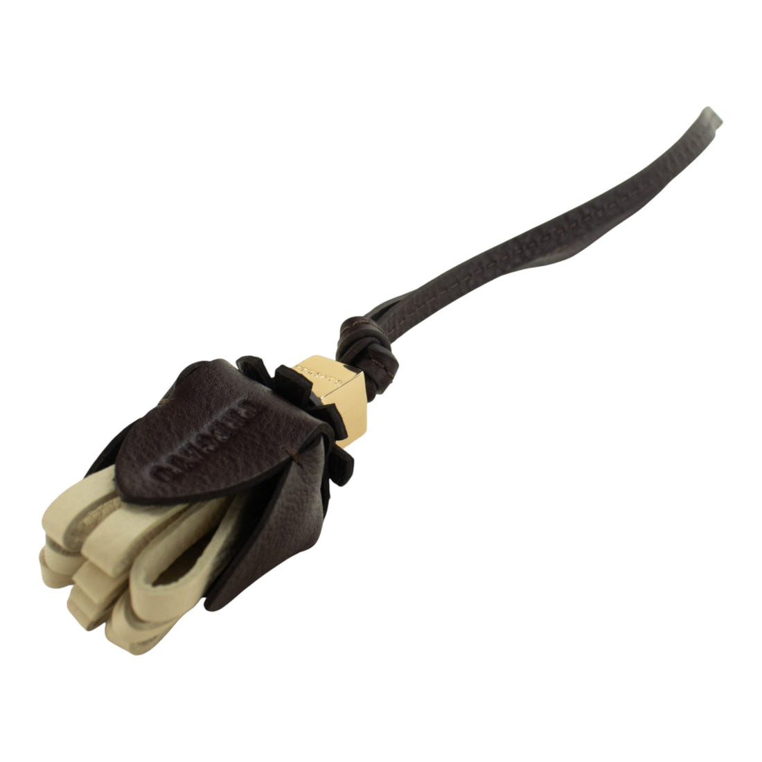 Charm para bolso Pregato Flor bicolor Chocolate y Beige