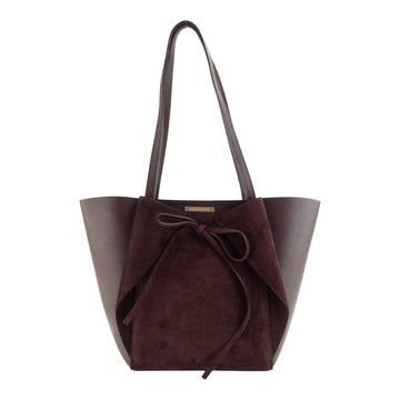 Bolso Shopper de Piel Pregato Melfi Burdeos
