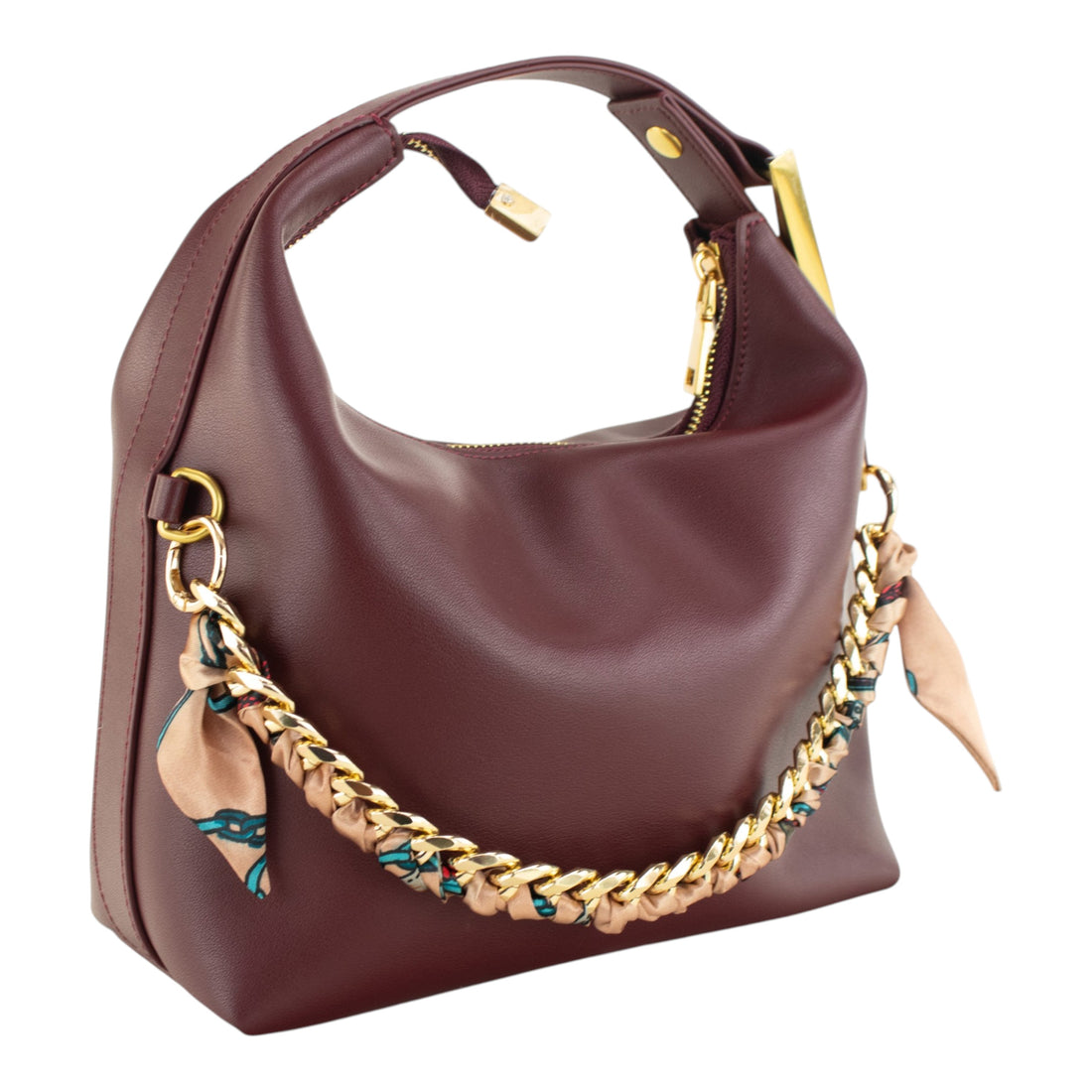 Sac en cuir Pregato Stella Bordeaux