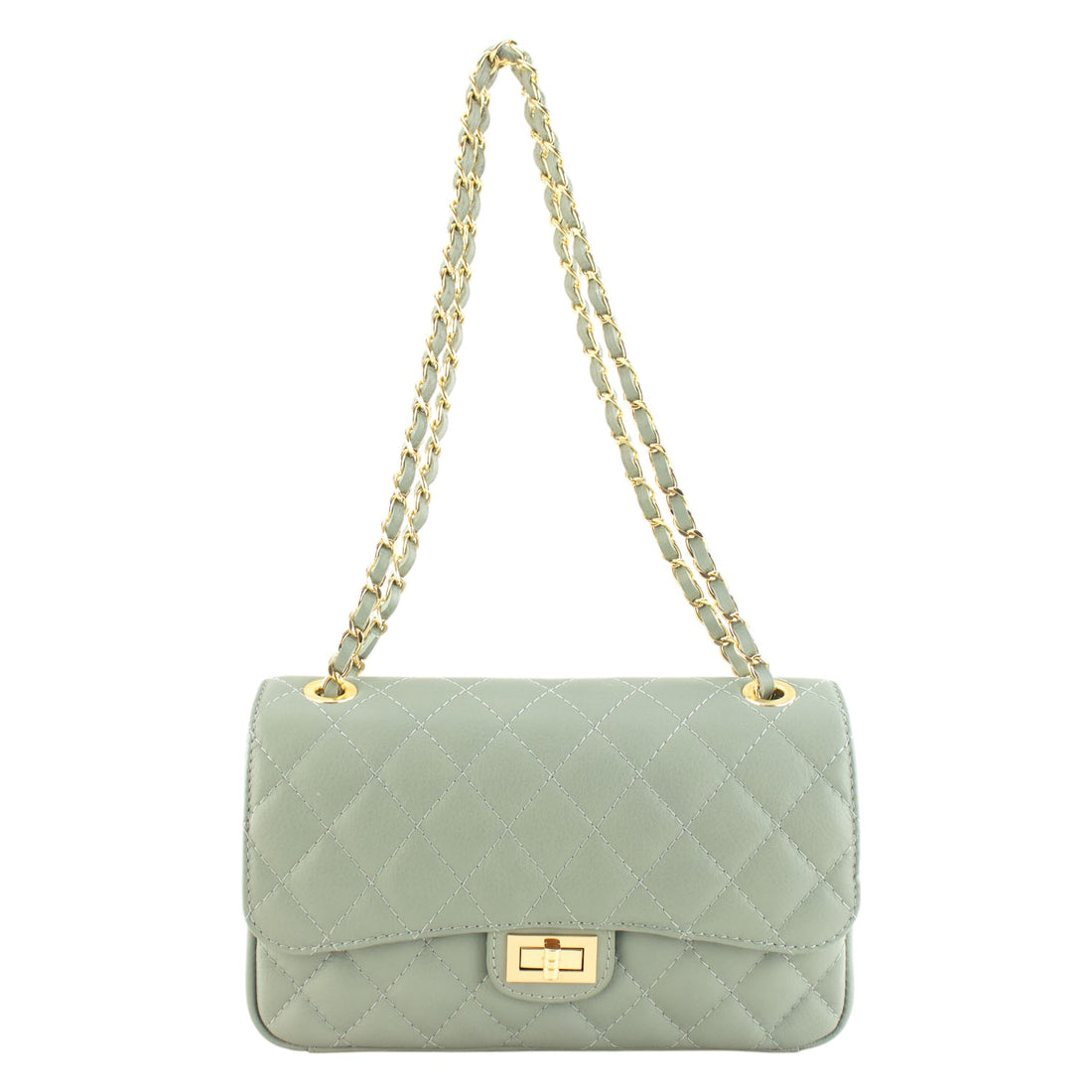 Bolso Piel Pregato Classy Verde Aqua