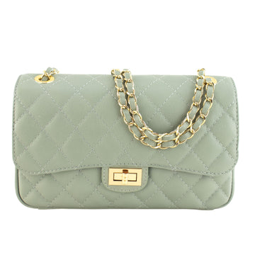 Bolso Piel Pregato Classy Verde Aqua