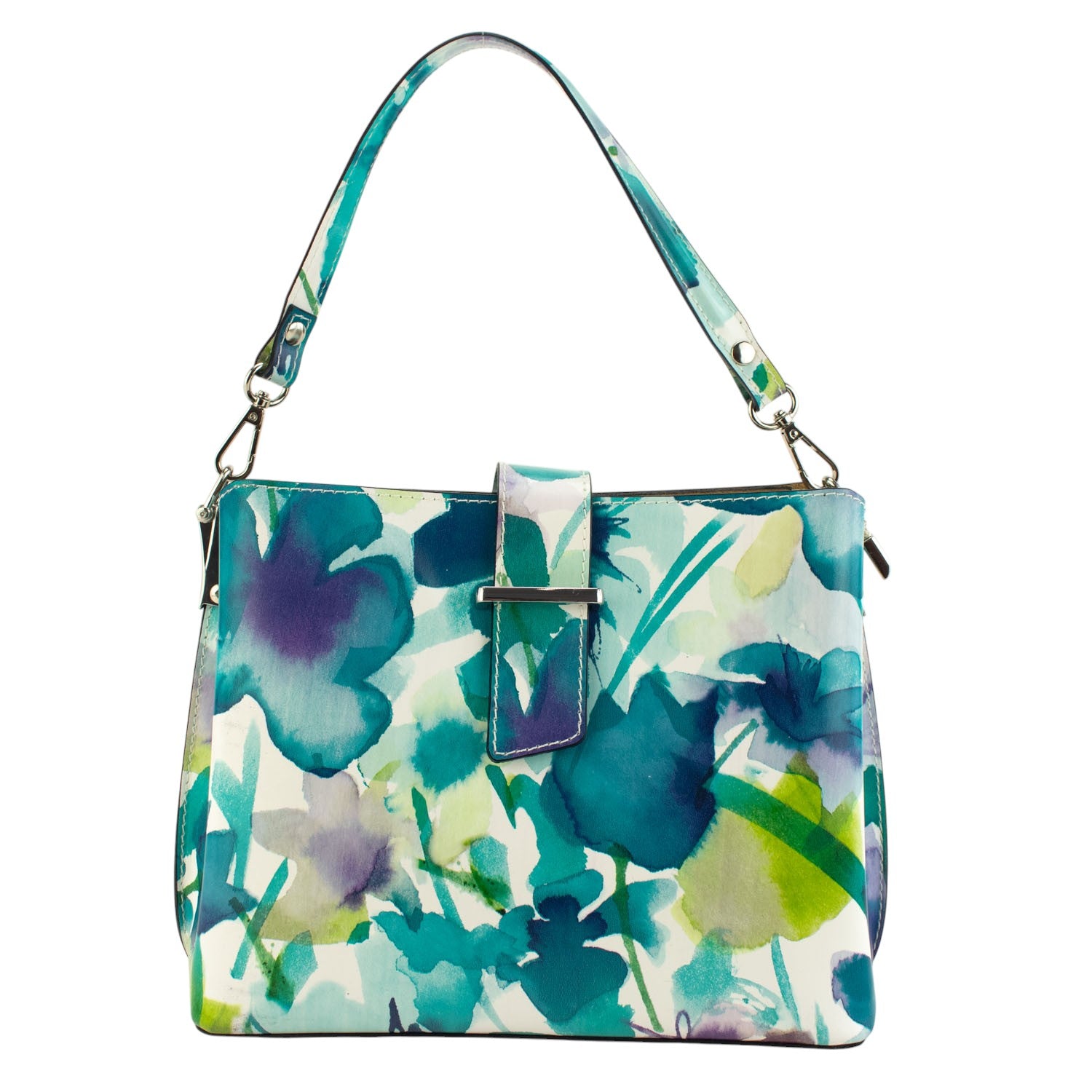 Bolso de Piel Pregato Eterea Acuarela Azules