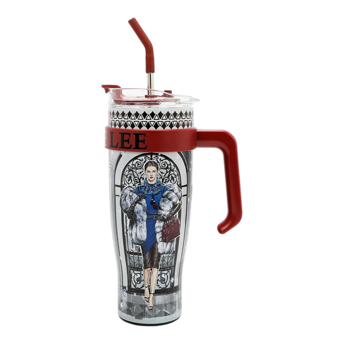 Vaso térmico con asa Nicole Lee Moda SnowFlake