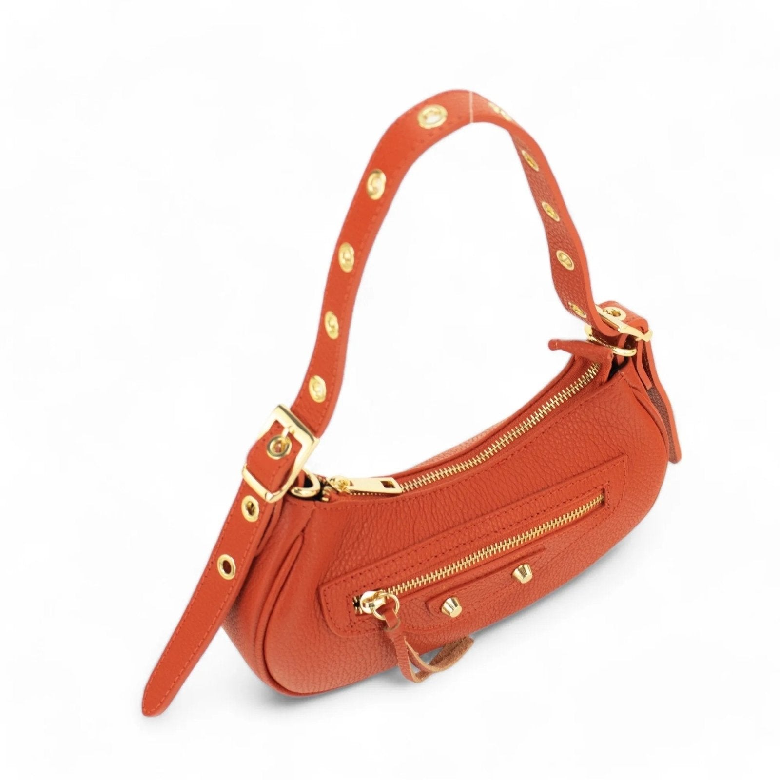 Bandolera en Piel Pregato Gioia Naranja - KimondoShop