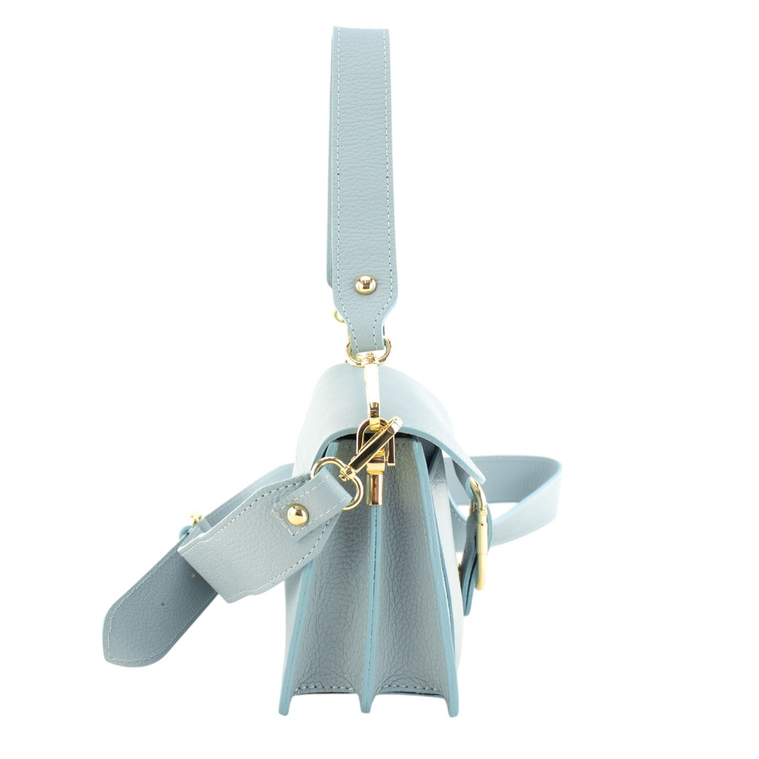 Bandolera Piel Pregato Fíbula Azul cielo - KimondoShop